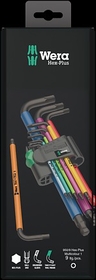 Wera 05073593001 950 Spkl/9 Sm N Multicolour Sb Long Arm Hex Key Set