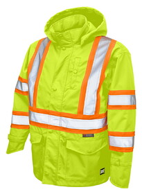 Tough Duck SJ35 Premium Ripstop Safety Rain Jacket