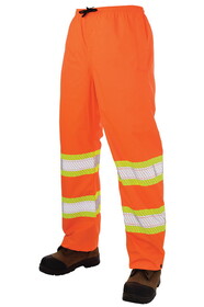 Tough Duck SP02 Pull-On Ripstop Packable Safety Rain Pant