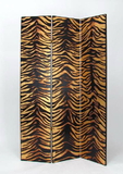 Wayborn 2302X Gold Leaf Zebra Screen, 72'' x 48'' x 1'', Blk/Gld