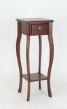 Wayborn 9145 Pedestal With Drawer, 12.5'' x 12.5'' x 33.5'', Brown