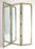 Wayborn MS007 Full Size Dressing Screen, 72'' x 60'' x 2'', Silver, Price/each