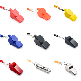 GOGO 10 PCS Whistle with Lanyard Sport Coach Whistle Safety Emergency Survival Whistle for Wholesale