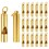 GOGO 20 PCS Brass Whistle with Key Ring, Outdoor Survival Whistle, Premium Emergency Whistle for Boating Camping Hiking Hunting