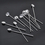 Aspire 12 PCS Stainless Steel Spoon Straws 7.5", Reusable Drinking Straw Stirrers, Party Supplies