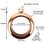 TOPTIE Custom Bracelet Flask Gift for Women with Funnel, 3.5 oz Color Imprint Stainless Steel Bangle Flask (Rose Gold)