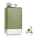 TOPTIE 304 Stainless Steel Flask with Funnel - 8 oz with Leakproof Cap, 2 Colorful Designs for Party