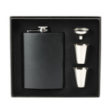 TOPTIE 8 oz Stainless Steel Hip Flask Set with Funnel & Cups, Gift for Wedding Groomamen Bridesmaid