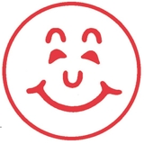 Xstamper 11303 Specialty Stamp - Smile Face, Red, 5/8