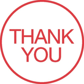 Xstamper 11359 Specialty Stamp - Thank You, Red, 5/8" Dia