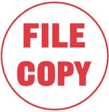 Xstamper 11411 Specialty Stamp - File Copy, Red, 5/8