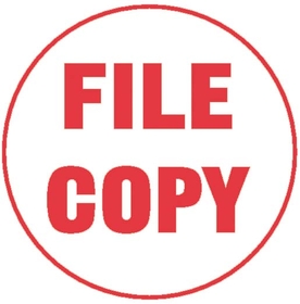 Xstamper 11411 Specialty Stamp - File Copy, Red, 5/8" Dia