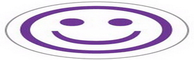 Xstamper 11420 Specialty Stamp - Smile, Purple, 5/8" Dia