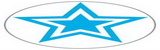 Xstamper 11421 Specialty Stamp - Star, Light Blue, 5/8