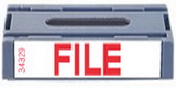 Xstamper 34329 Spin 'N Stamp Cartridge - File, Red, 1/2
