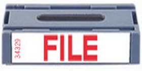 Xstamper 34329 Spin 'N Stamp Cartridge - File, Red, 1/2" x 1-5/8"