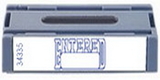 Xstamper 34335 Spin 'N Stamp Cartridge - Entered, Blue, 1/2