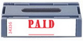 Xstamper 34336 Spin 'N Stamp Cartridge - Paid, Red, 1/2" x 1-5/8"