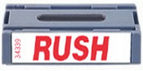 Xstamper 34339 Spin 'N Stamp Cartridge - Rush, Red, 1/2" x 1-5/8"