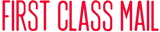 Xstamper 35145 vX Title Stamp Clam Pack - First Class Mail, Red, 1/2