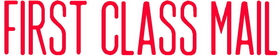 Xstamper 35145 vX Title Stamp Clam Pack - First Class Mail, Red, 1/2" x 1-5/8"
