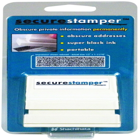 Xstamper 35300 Secure Stamper S10, Black, 1/2" x 1-5/8"