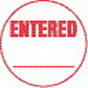 Xstamper 35610 vX Specialty Stamp Clam Pack - Entered, Red, 7/8