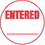 Xstamper 35610 vX Specialty Stamp Clam Pack - Entered, Red, 7/8" Diameter