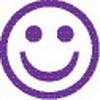 Xstamper 35613 vX Specialty Stamp Clam Pack - Smile, Purple, 7/8