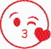 Xstamper 35632 vX Specialty Xpression Stamp Clam Pack - (Kiss), Red, 7/8" Diameter