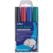 Xstamper 47470 Chalk Marker 2.mm Bullet 4pkErasable (Primary) ColorsEPW-4