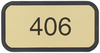 Xstamper G40-000 G40 - Designer Wall & Door Sign - (BLACK) Frame 2" x 4"