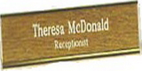 Custom Xstamper K31 - Standard Aluminum Desk Sign - (SILVER) Frame 2