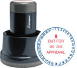 Xstamper N77-112 - Xpedater Round Rotary Date Stamp 1-3/16