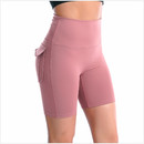 TOPTIE High Waist Yoga Shorts, Workout Shorts, Home Shorts, DRI-FIT Length Tights with Pockets
