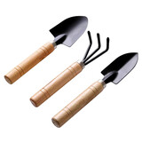 Muka 3 Piece Mini Garden shovel Set, Wooden Succulent Gardening Hand Tools, Perfect Garden Gift