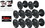York Barbell 26130 5 - 50 lb Rubber Pro Style Dumbbell Set (10 Pair)