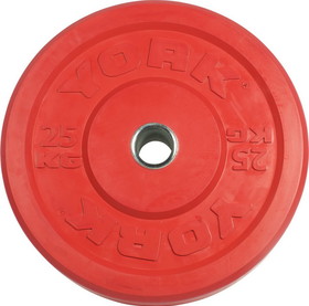 York Barbell Rubber Training Bumper Plate (Color, Metric)