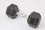 York Barbell 34080 125 lb Rubber Hex with Chrome Ergo Handle