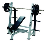 York Barbell STS Olympic Incline Bench Press with Gun Racks