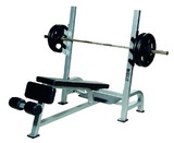 York Barbell STS Olympic Decline Bench Press with Gun Racks