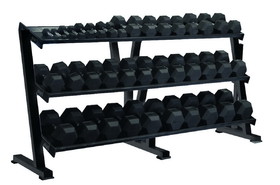 York Barbell Hex Professional Tray Dumbbell Rack