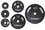York Barbell 7420 2.5 lbs. G-2 Olympic Dual Grip Thin Line Cast Iron Plate - Black