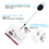 GOGO 50 Pcs Retractable Badge Holder Reel with Claw Clasp and Clip for ID Card Key Keychain Carabiner Holders