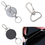 GOGO 100 Pcs Heavy Duty Retractable Badge Holder Reel with Belt Clip Belt Loop Clasp Key Ring Stainless Steel Cord, Multifunctional Carabiner for Key Holder