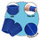 GOGO 2 PCS Terry Cloth Wristband Athletic Wrist Sweatband for Gym Sports Red/White/Blue