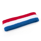 Red/White/Blue GOGO Patriot Style Stripe Wrist Sweatband 