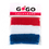 GOGO Patriot Style Stripe Sweatband Set (Price for 6 Sets), Red / White / Blue