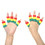 GOGO 10 Pieces Finger Sleeves, Cotton Finger Braces for Relieving Pain - Red / Yellow / Green