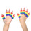 GOGO 10 Pieces Finger Sleeves, Cotton Finger Braces for Relieving Pain - Rainbow